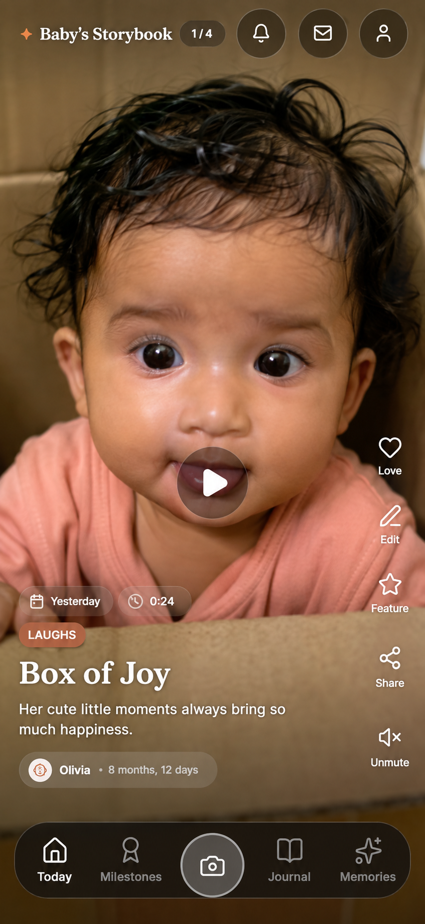 Baby's Storybook AI - Home Feed
